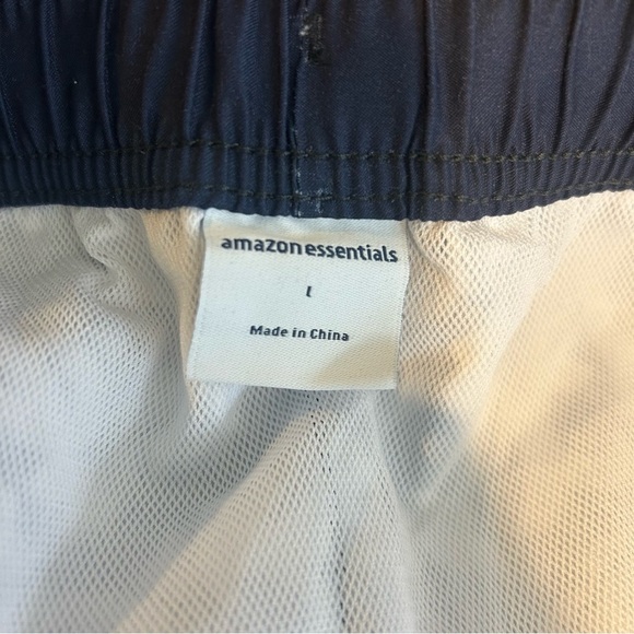 NWT Amazon Blue/White Floral Drawstring Hawaiian Swim Trunks Size Large - Picture 8 of 11